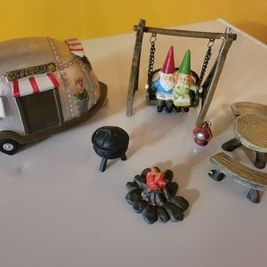 Gnomes Camping Figurine Set